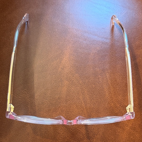 GUCCI clear/pink tint/gold prescription glasses Frame with soft case! - Picture 6 of 17